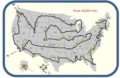 Bicycling maps and wheel