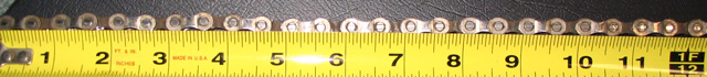 measuring bicycle chain